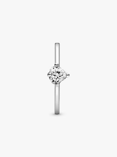 Klares Herz Solitär-Ring
