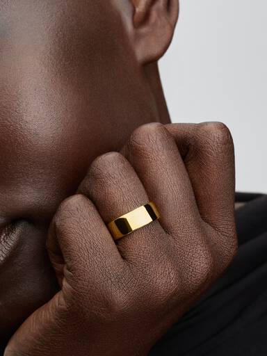 Gravierbares Breites Band Ring