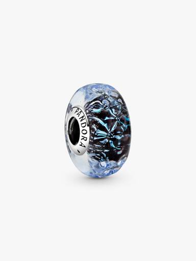 Charm Oceano in vetro di Murano blu scuro
