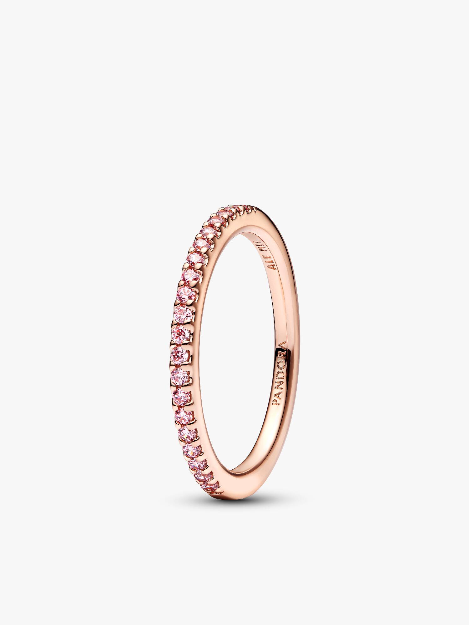 Anneau Rose Scintillant