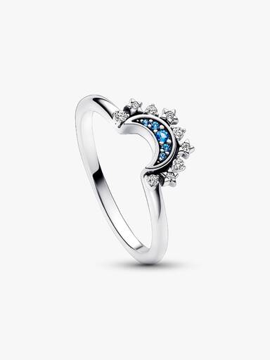 Anello Luna Pietre Blu