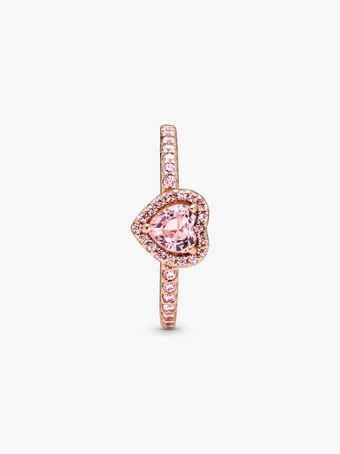 Bague Cœur Surélevé Scintillant
