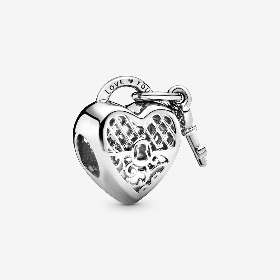 Love You Herz-Schloss Charm image number 0