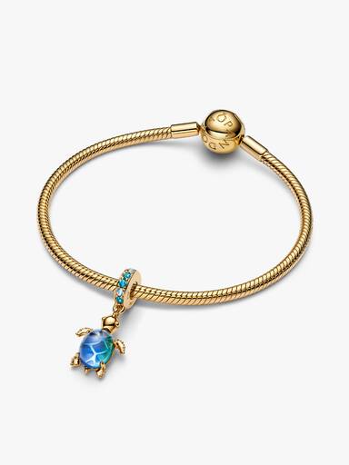 Charm pendente Tartaruga marina in vetro di Murano