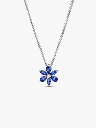 Collier Pendentif Herbier Bleu Scintillant