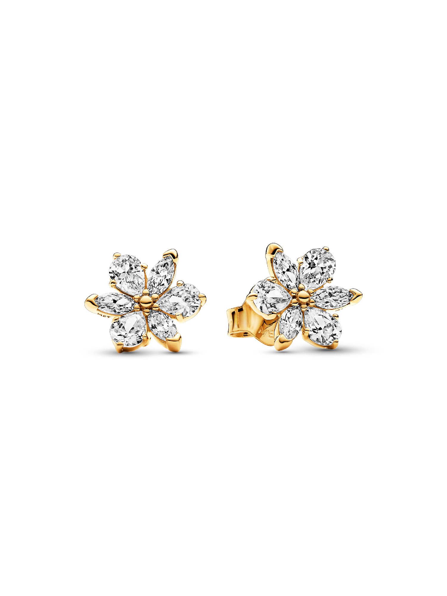 Orecchini Donna Argento 925 Con Zirconi E Perla: Fiore Placcato Oro Bianco, Eleganti (WA90052)