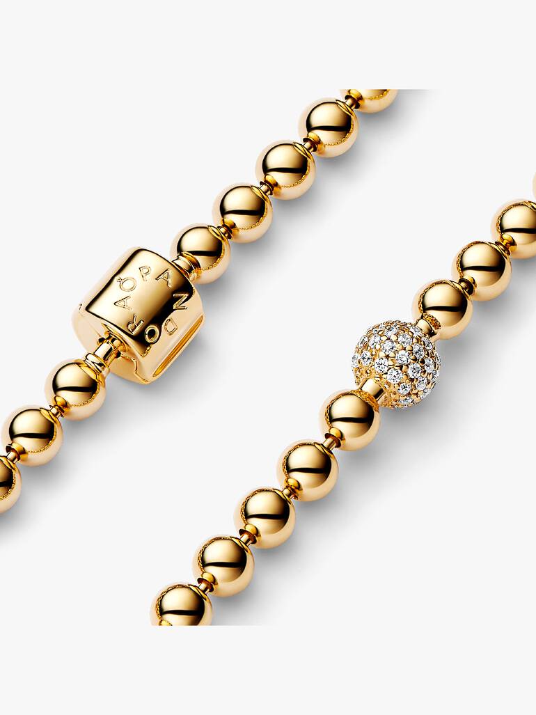 Bracciale Sfere luminose e pavé