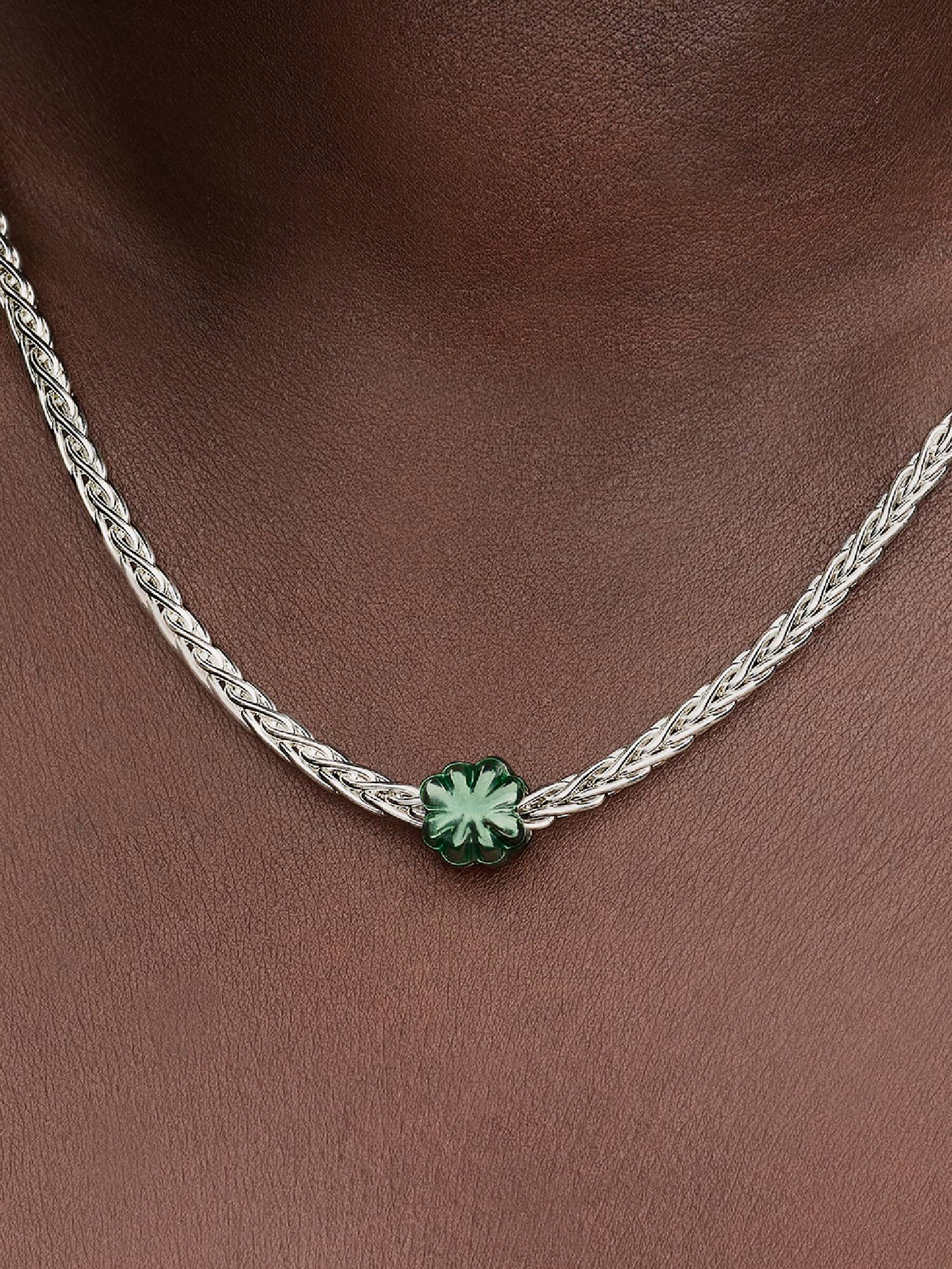 Grünes Kleeblatt Mini-Charm