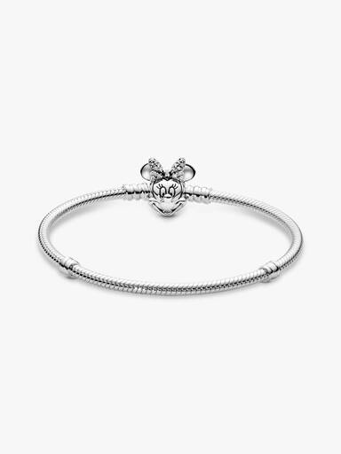 Disney Pavé Minnie Maus-Kugelverschluss Schlangen-Gliederarmband