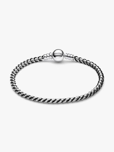 Schwarze Kordel Kastenkette Armband