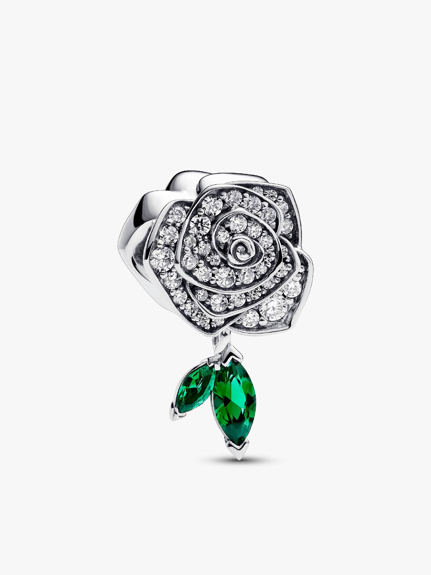 Funkelnde Blühende Rose Charm