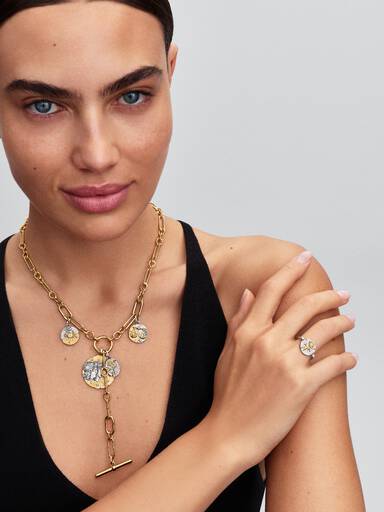 Collana a Y con maglia link