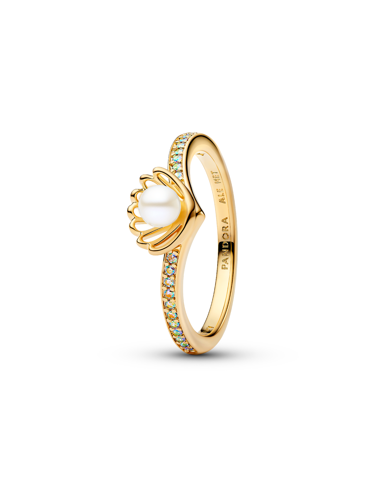 Disney Prinzessin Arielle Muschel Behandelte Süßwasserzuchtperle Ring