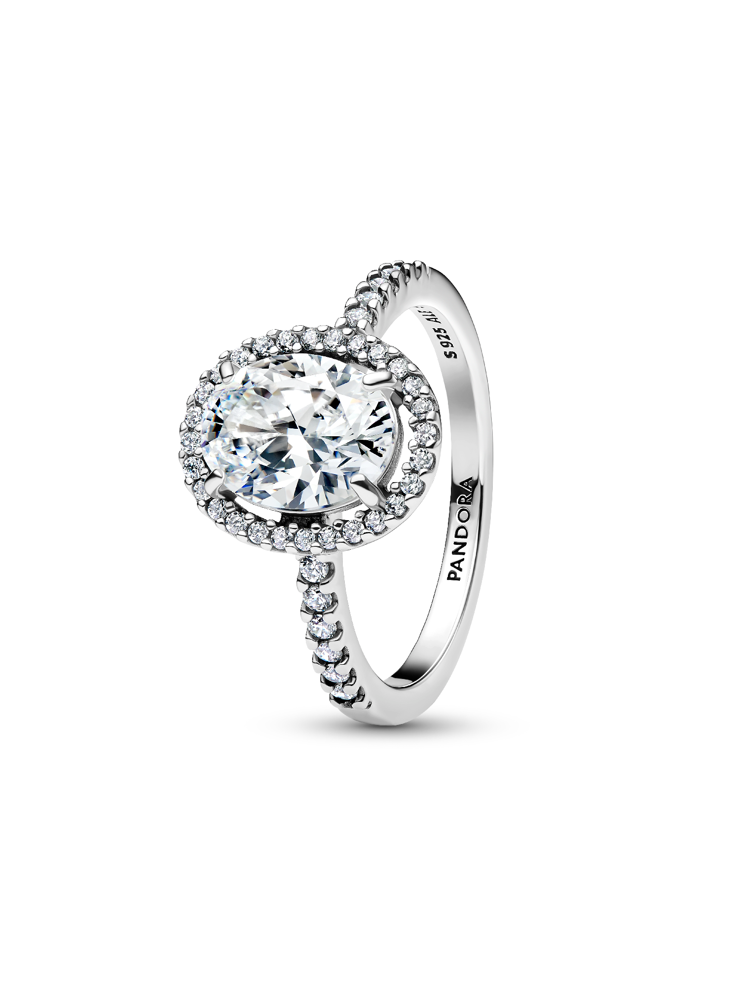 Ovaler Funkelnder Strahlenkranz Statement-Ring