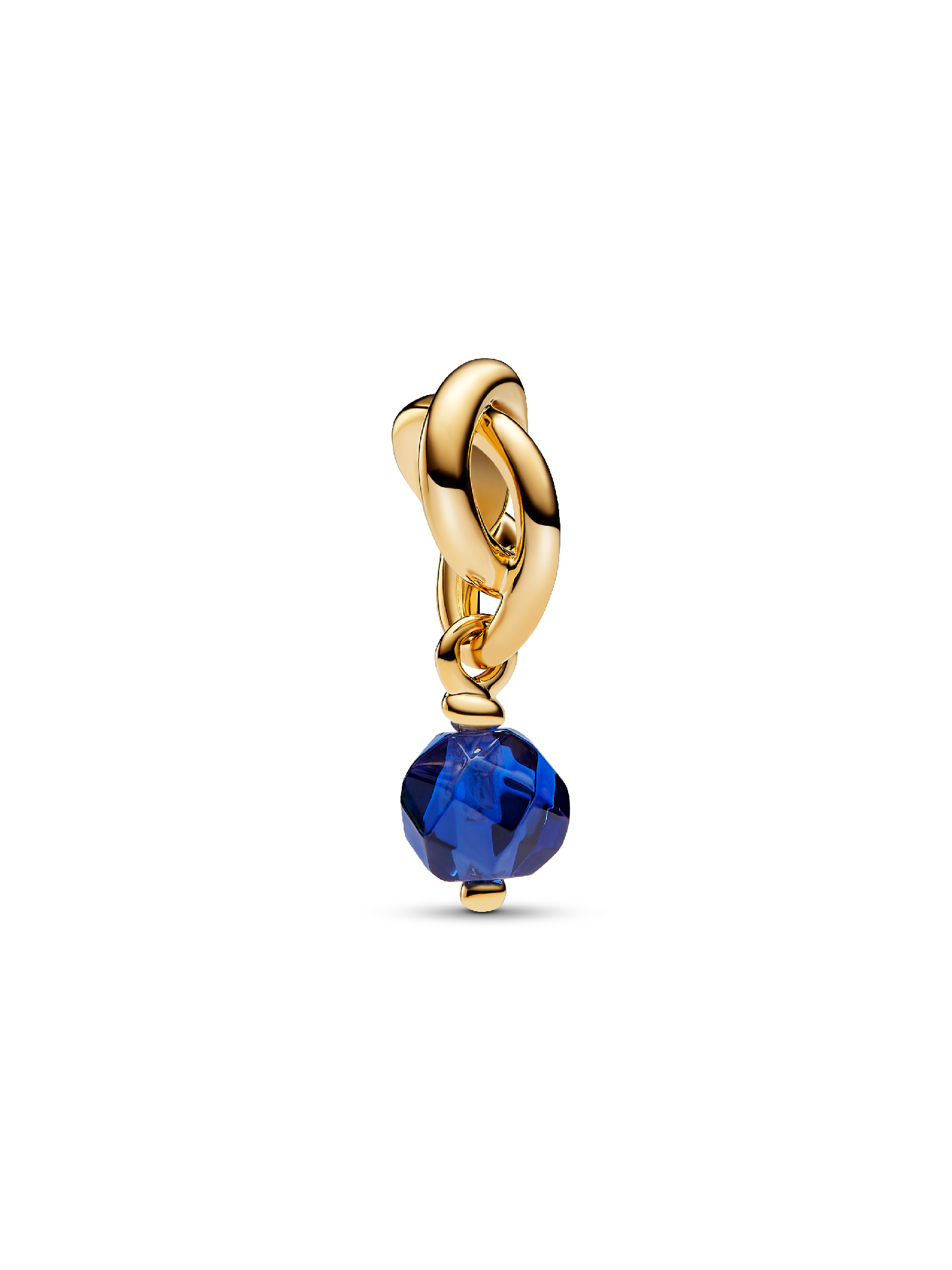 September Facettierter wasserblauer Ewigkeitskreis Charm-Anhänger