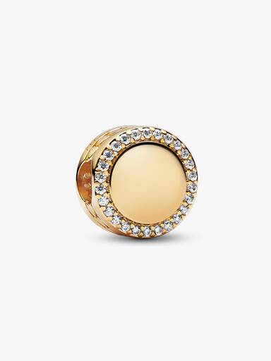Charm Bottone scintillante da incidere