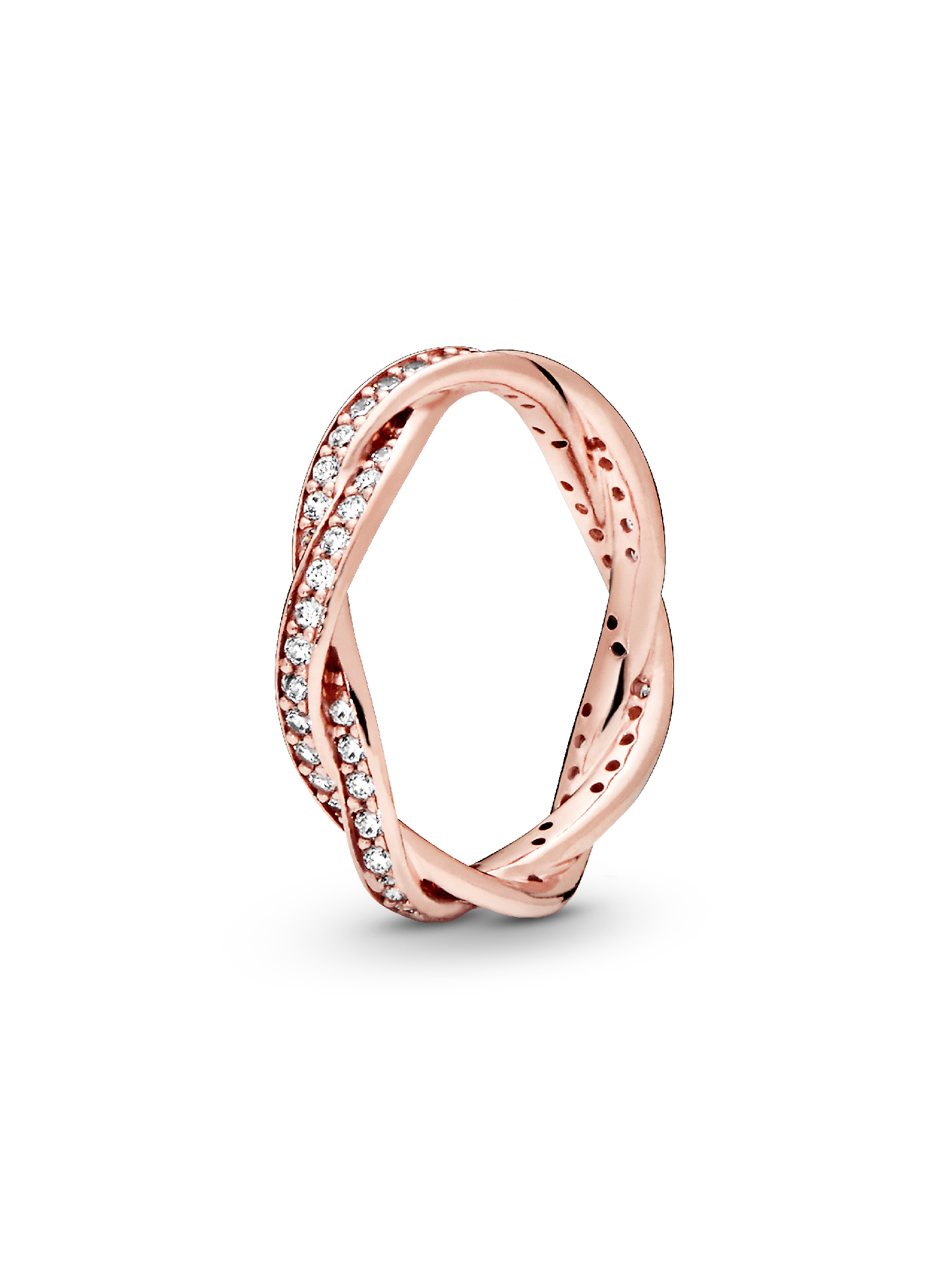 Funkelnde Gedrehte Linien Ring