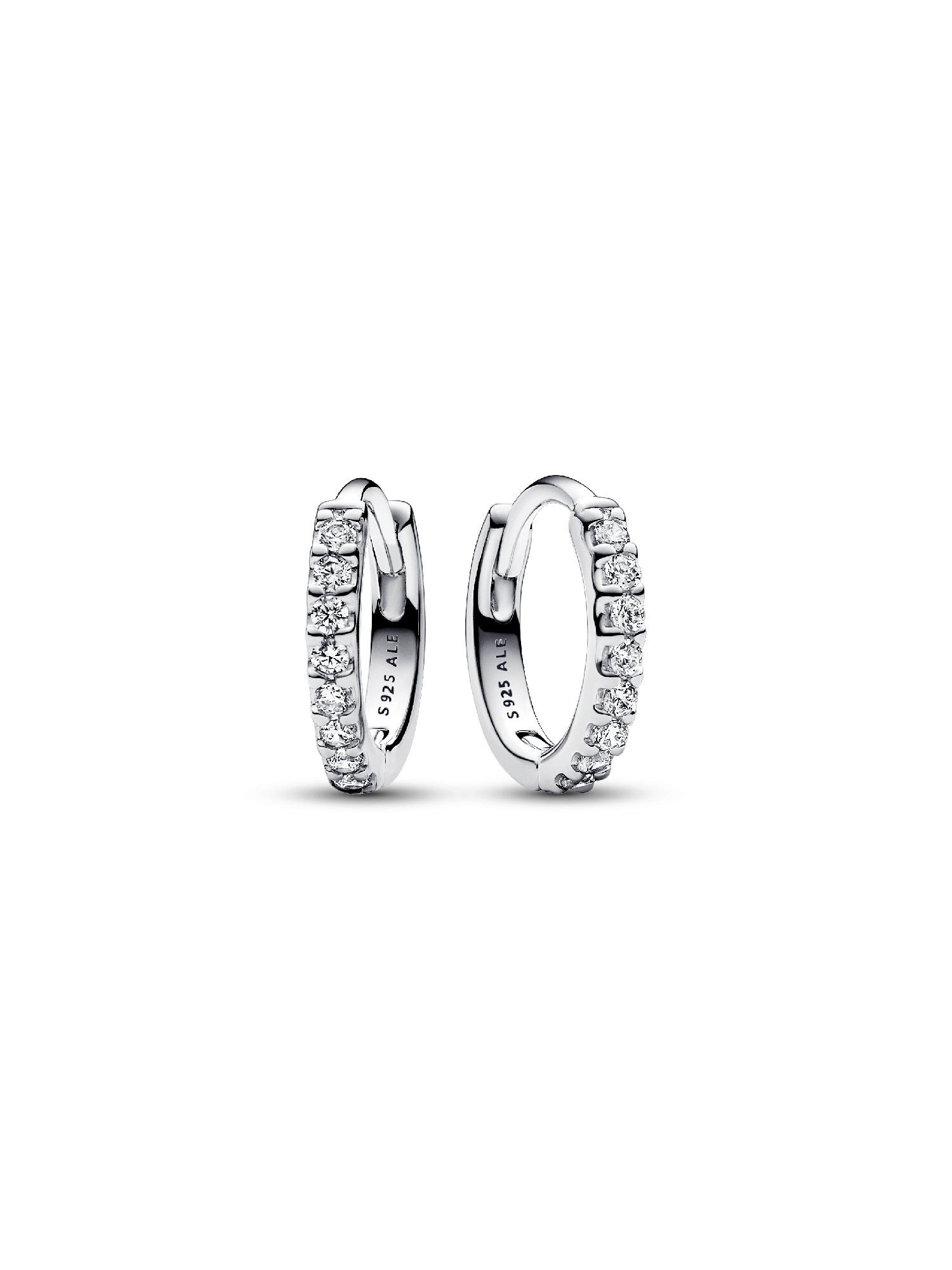 Tuscany Silver Orecchini A Cerchio In Argento 925 Riciclato Con Zirconi Cubici - Etici, Ipoallergenici, In Confezione Regalo
