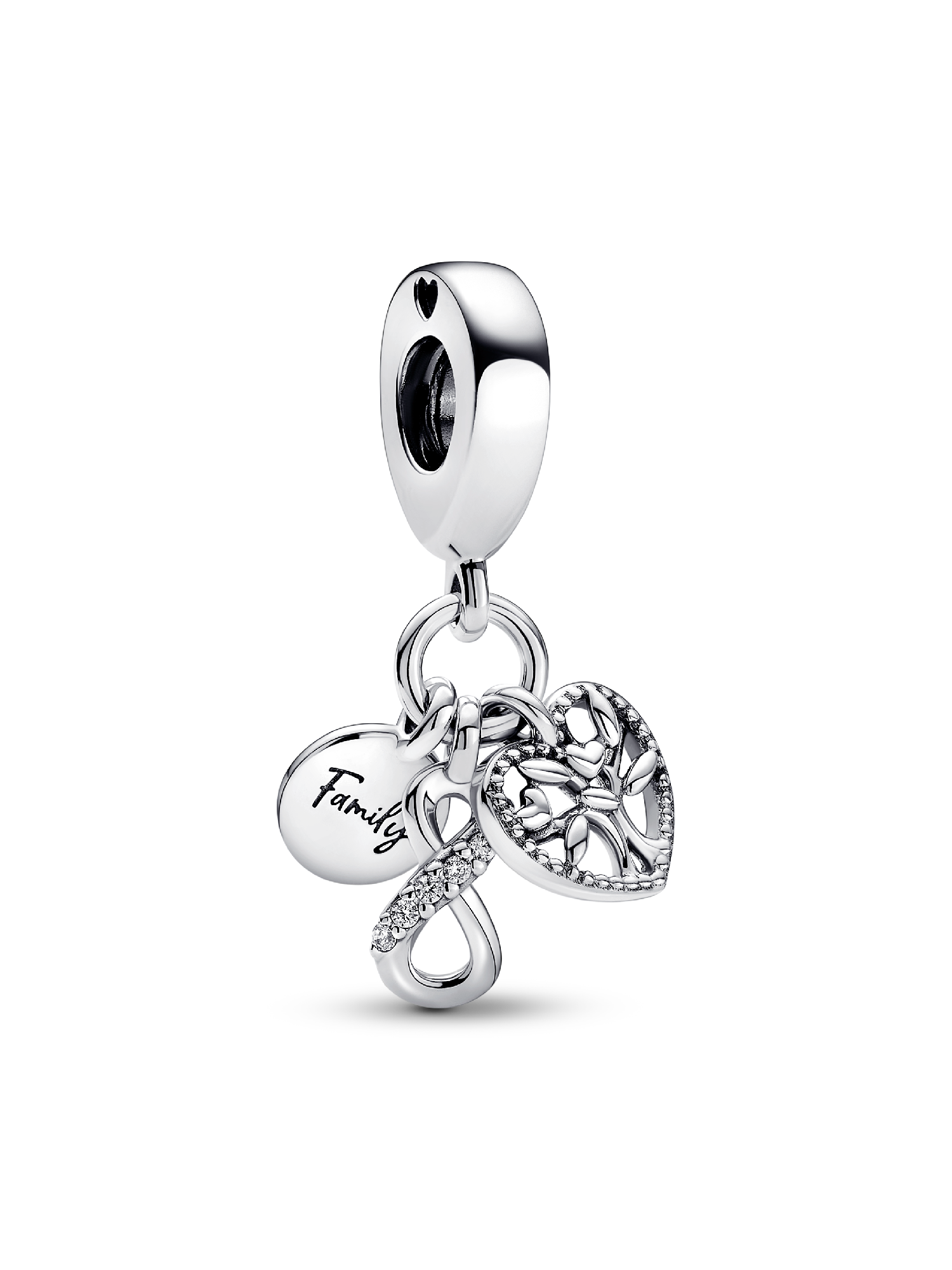 Family Infinity Triple Charm-Anhänger
