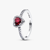 Erhabenes Fuchsiafarbenes Herz Ring Erhabenes Fuchsiafarbenes Herz Ring