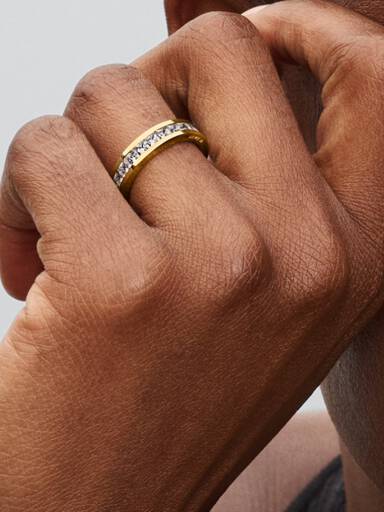 Unendlichkeitsring mit Kanalfassung