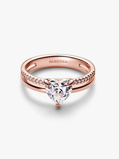 Doppelband Herz Ring