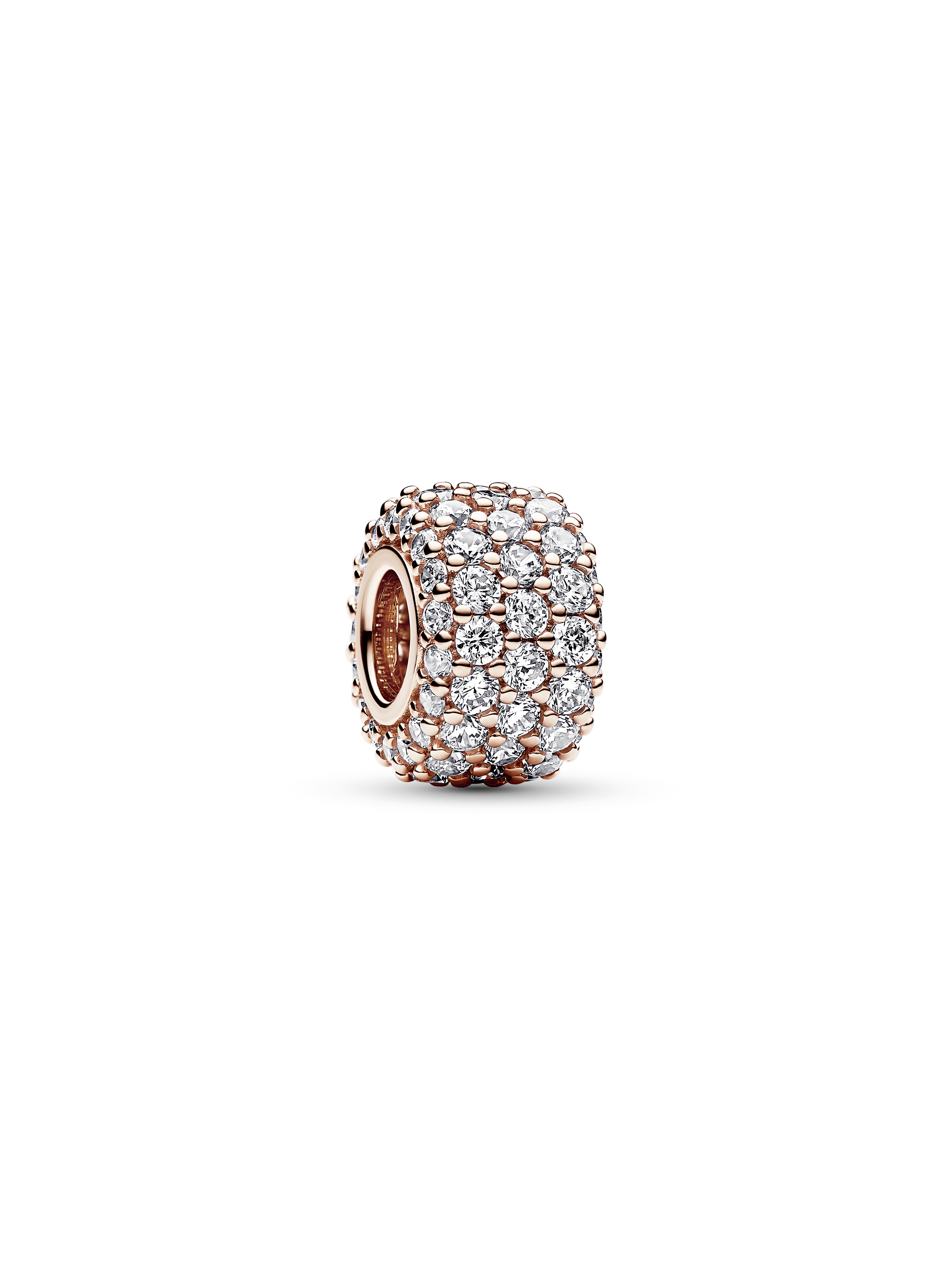 Funkelndes Dreireihiges Pavé-Charm