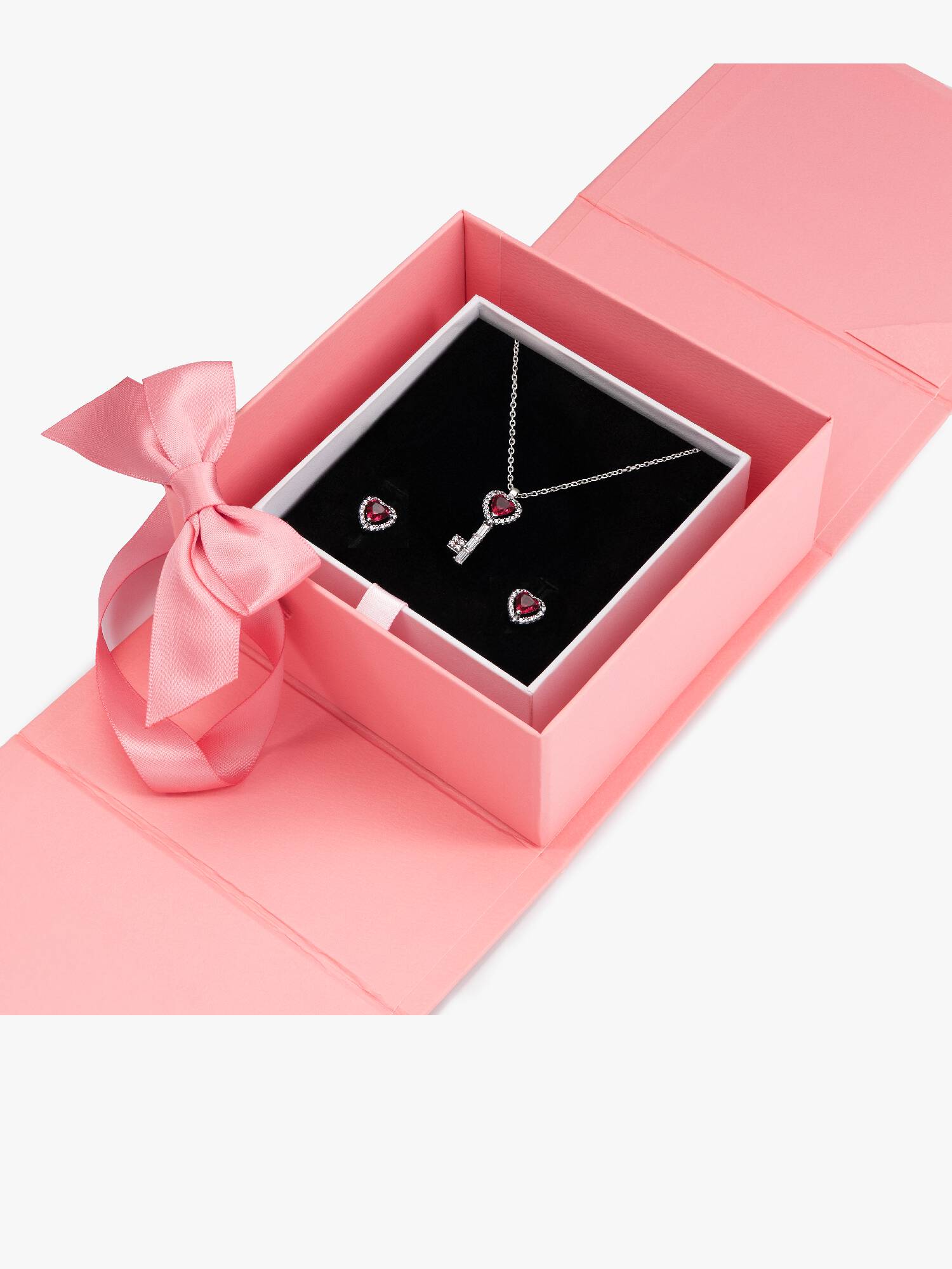 Schlüssel zum Herzen Kette & Ohrring Schmuckset
