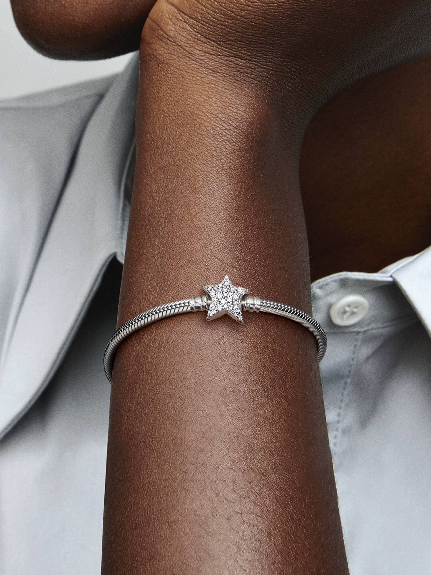 Asymmetrischer Stern-Verschluss Schlangen-Gliederarmband