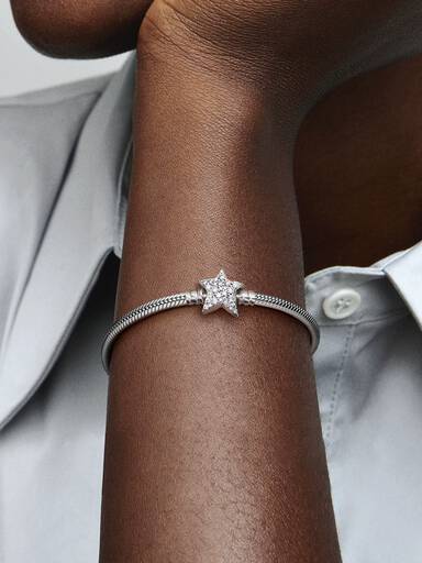 Bracelet Maille Serpent Fermoir Étoile Asymétrique