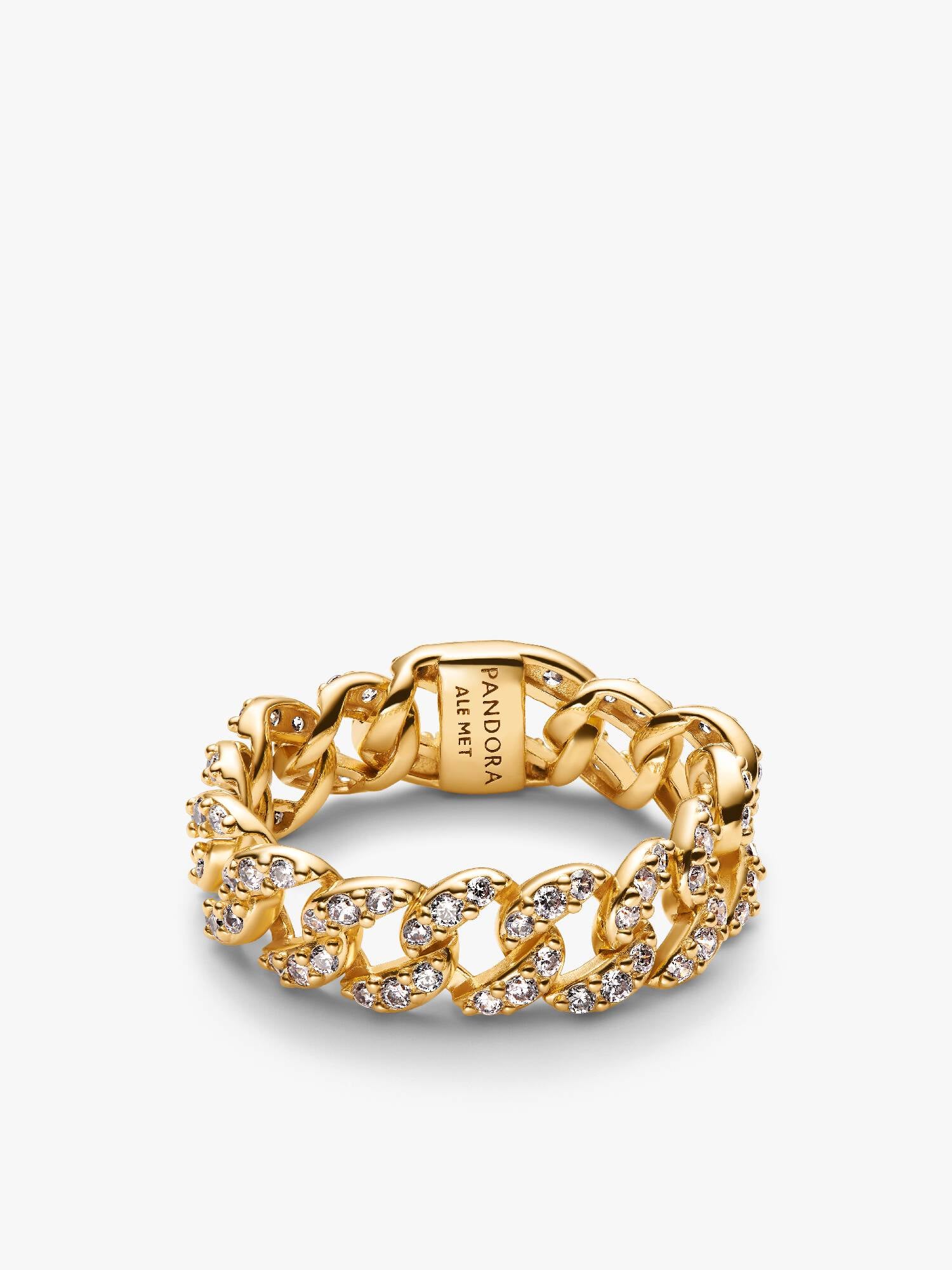 Anello Maglia Cubana Pavè​