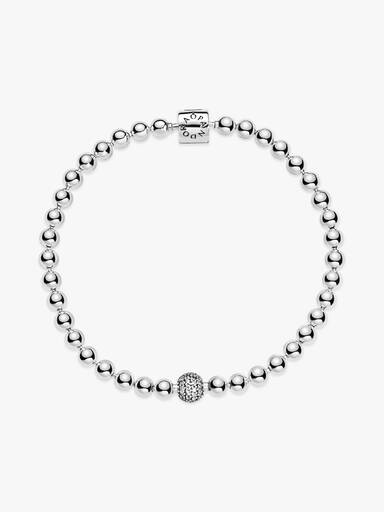 Bracciale Sfere Luminose e Pavè