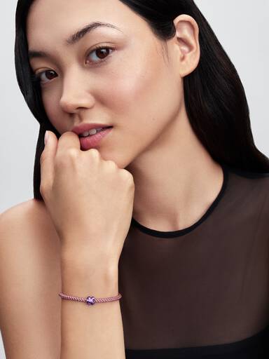 Violettes Puzzleteil Mini-Charm