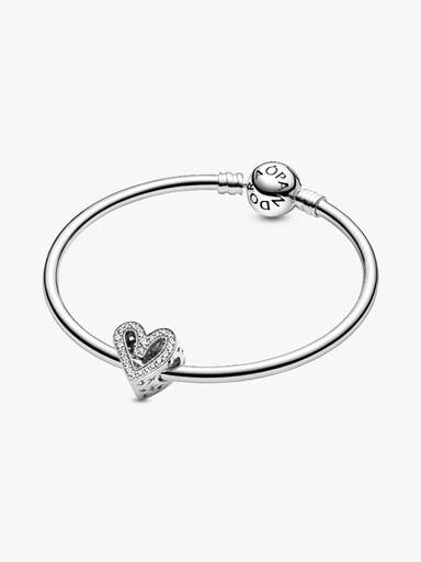 Charm Cœur Dessiné Scintillant
