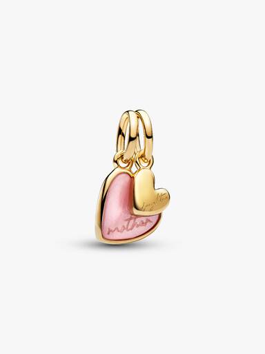 Charm pendente divisibile Mamma e figlia rosa