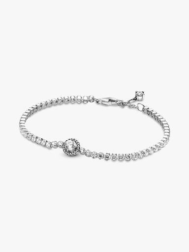 Glanzstücke München Bracciale Donna Con Ancora In Argento 925 Placcato Oro 14K E Zirconia, Catena 40+5 Cm