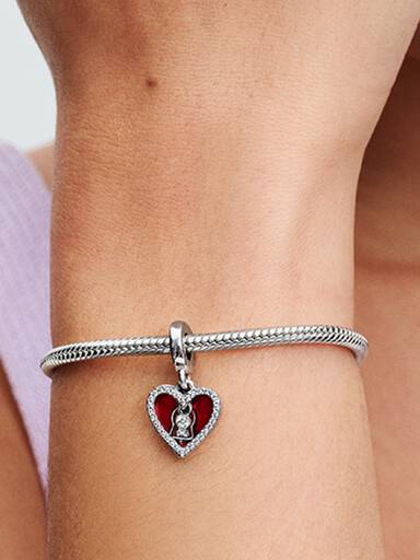 Tuscany Silver Collana Con Ciondolo A Doppio Cuore In Argento Sterling 925 E Zirconia Cubica – Catena Curb Regolabile 41-46 Cm, Gioiello Etico