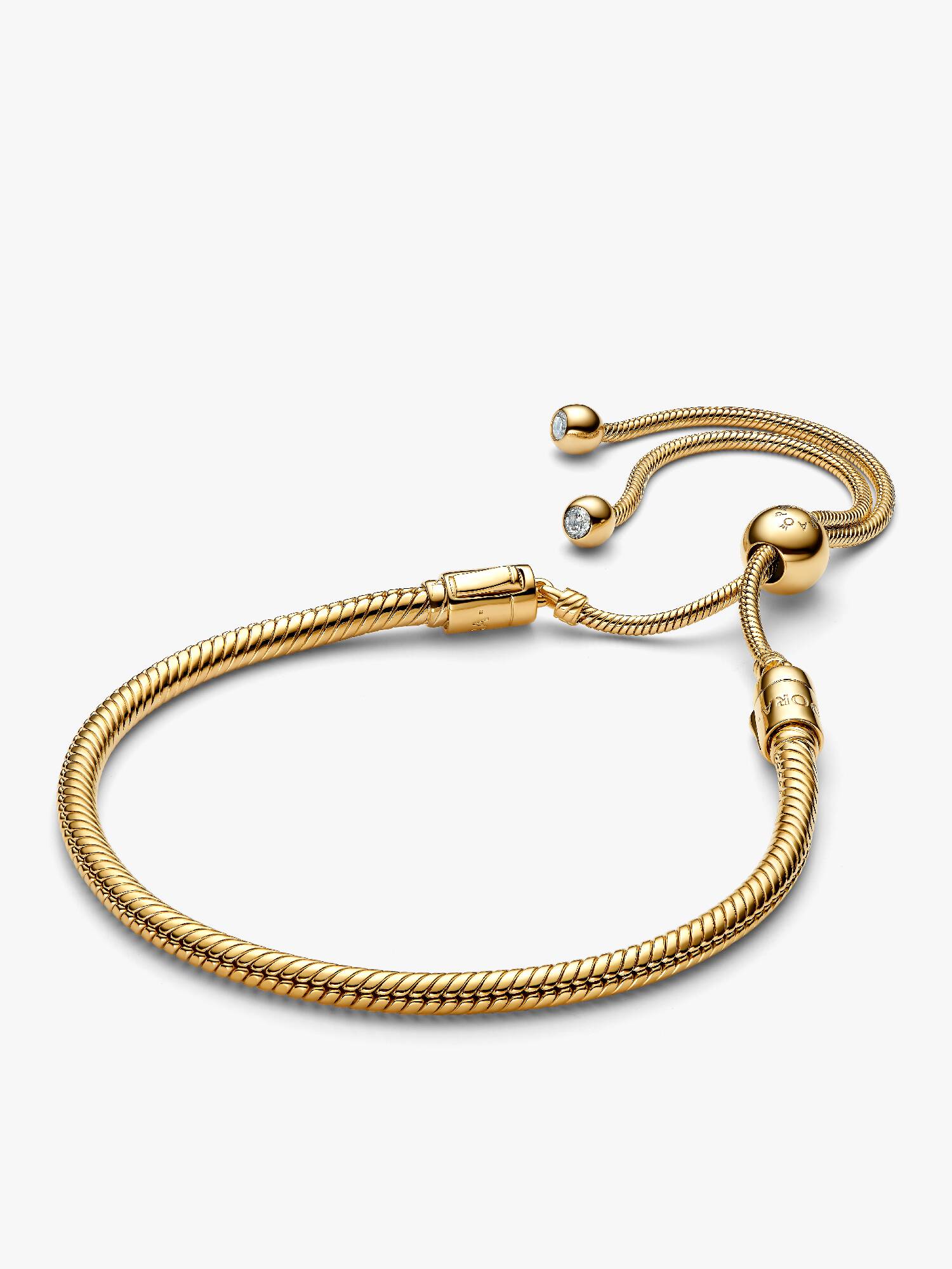 Schlangen-Gliederarmband mit Schiebeverschluss