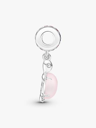 Rosafarbene Meeresschildkröte Murano-Glas Charm-Anhänger