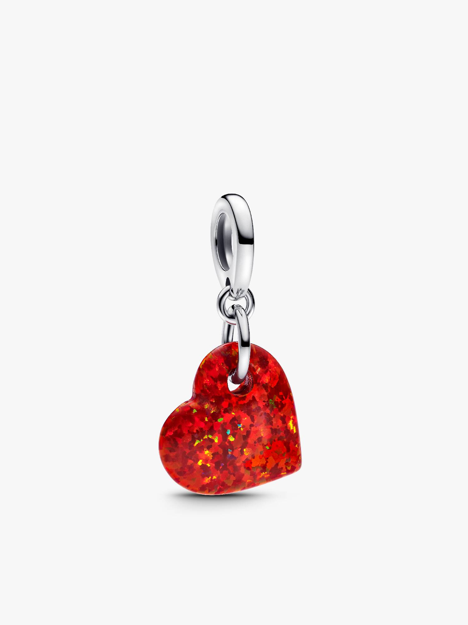 Pendente Cuore Opale Rosso