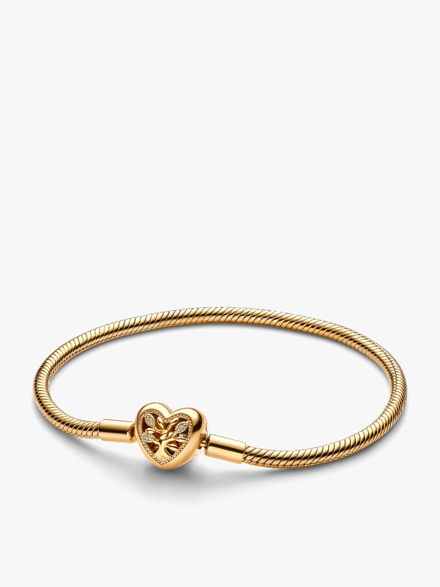 Bracciale a maglia snake con chiusura a cuore con albero della famiglia
