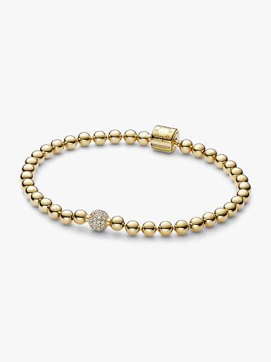 Bracciale Sfere luminose e pavé