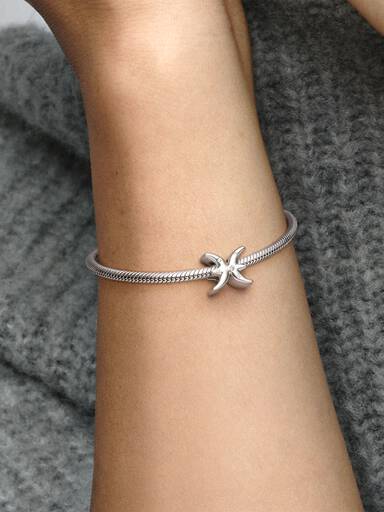 Charm dello zodiaco Pesci scintillante
