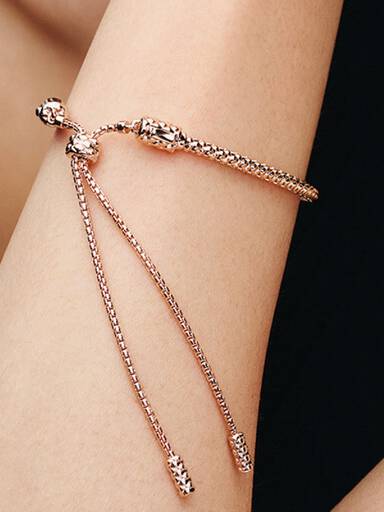 Bracciale Regolabole Maglia Geometrica