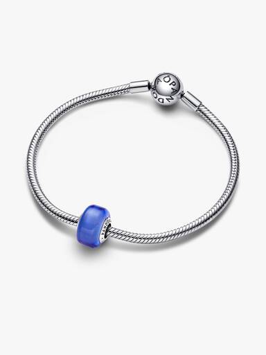 Charm mini in vetro di Murano blu