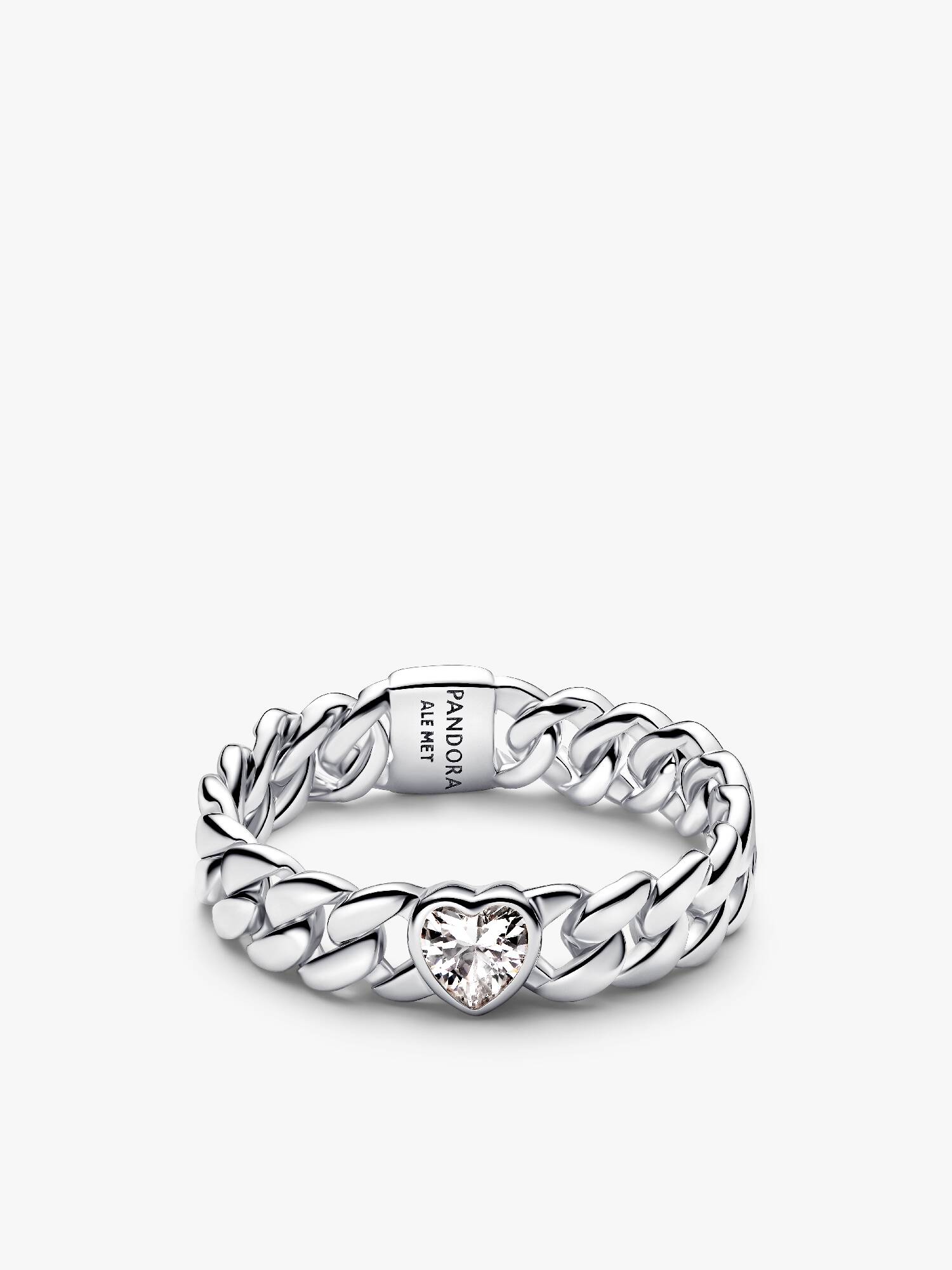 Anello Maglia Cubana Cuore