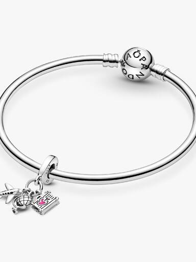 Charm Pendant Avion, Globe & Valise
