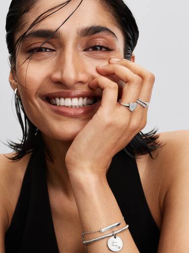 Gravierbares Herz Ring