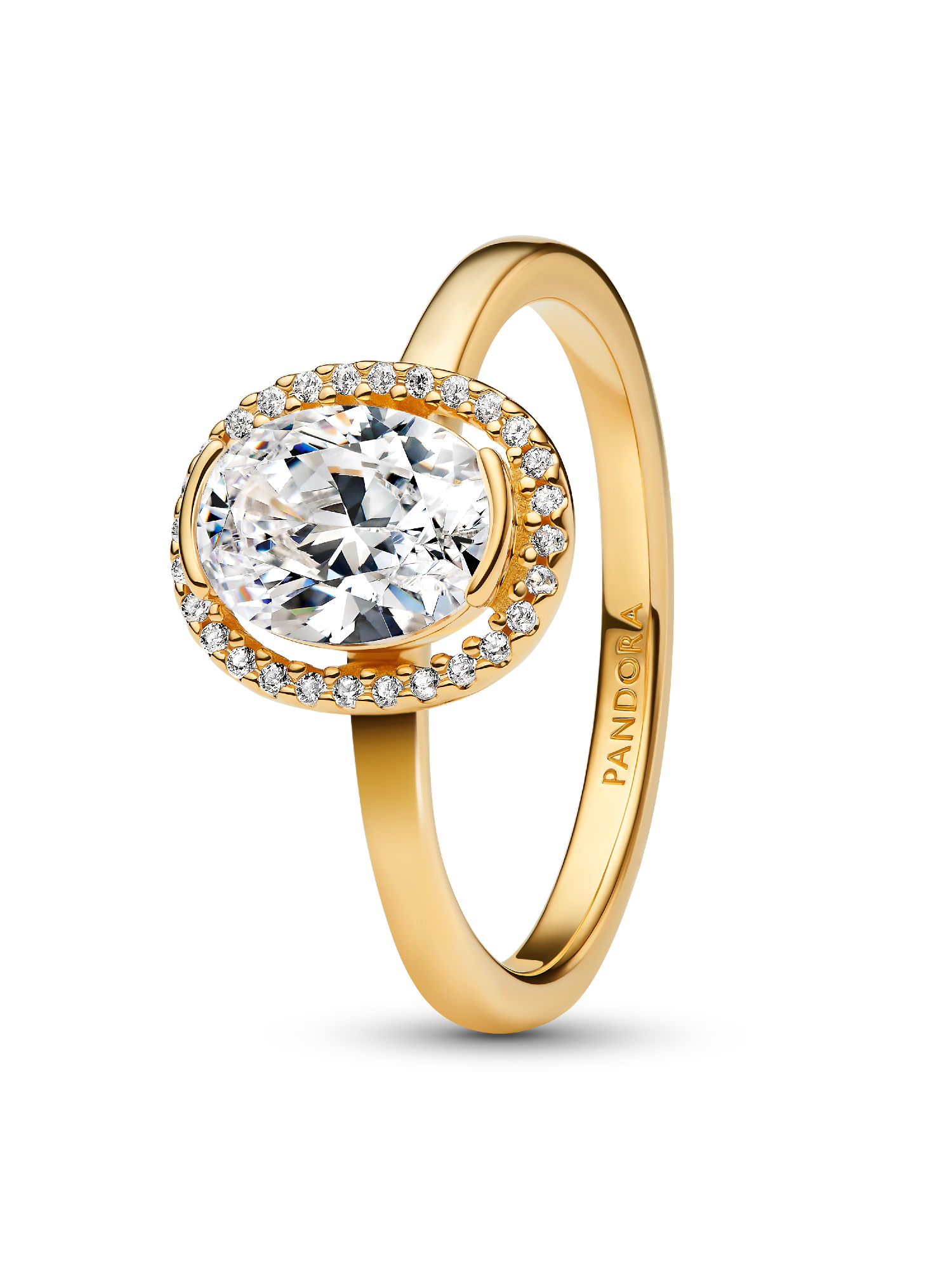 Ovaler Funkelnder Strahlenkranz Ring