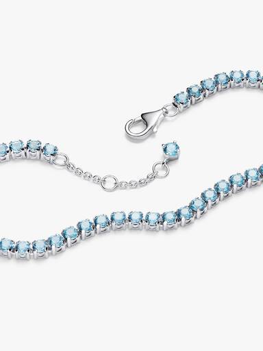 Bracciale Tennis Cristalli Azzurri